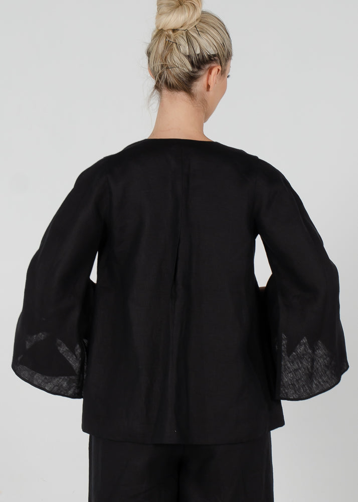 Aida Ribbon Sleeve Jacket