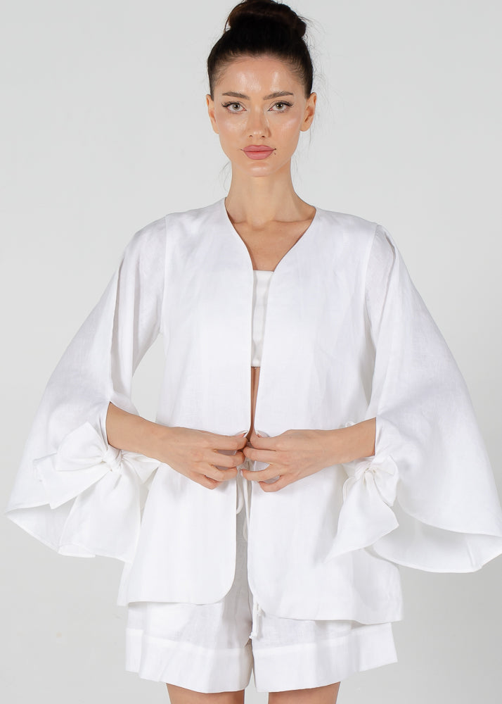 Aida Ribbon Sleeve Jacket