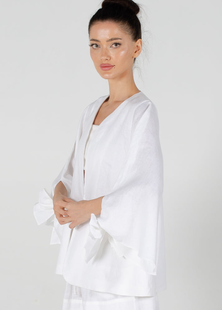 Aida Ribbon Sleeve Jacket